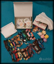 PUNTOCROCE LOTTO MATASSINE + RIVISTE + TELA