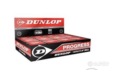 Palline da squash dunlop progress nuove nere