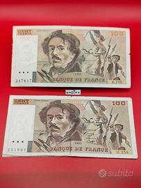 2x 100 Franchi 1991 e 1995 Eugène Delacroix