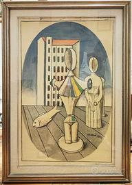 “L'ovale delle apparizioni” - Carlo Carrà 72x50