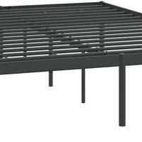 vidaXL Struttura Letto in Metallo Nero 160x200 cm