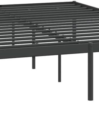 vidaXL Struttura Letto in Metallo Nero 160x200 cm