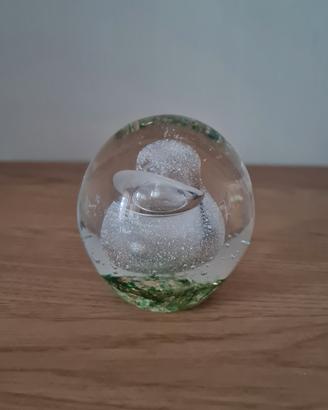 Fermacarte vintage in vetro 