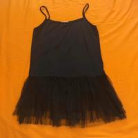 Top raso elasticizzato 3 balze tulle taglia 46