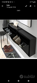 Scarpiera Ikea in plastica nera