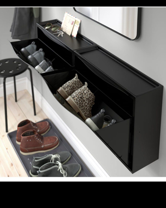 Scarpiera Ikea in plastica nera