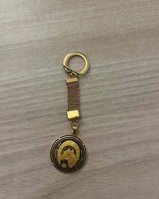 Porta chiavi dorato e nero con cavallo vintage