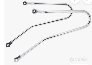 Coppia Telaietto cromati per borse Triumph