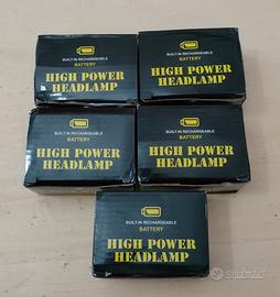 Lotto 5 luci frontali led, nuove