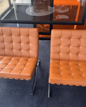 KNOLL 2 Barcellona NUOVE in pelle Cognac