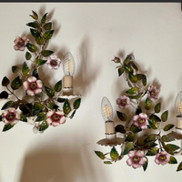 RICERCATAcoppiaAPPLIQUE"FLOWERS"2luciINTRECCIO,900
