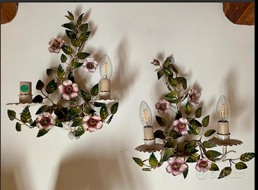 RICERCATAcoppiaAPPLIQUE"FLOWERS"2luciINTRECCIO,900