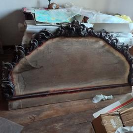 testata in legno per letto matrimoniale