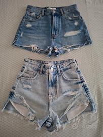 2 shorts denim tg.32 Bershka e Pull&Bear 