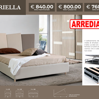 LETTO CON CONTENITORE COLORI E PIEDI A SCELTA