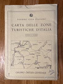 Cartina Touring 1976 Gruppo Ortles-Cevedale