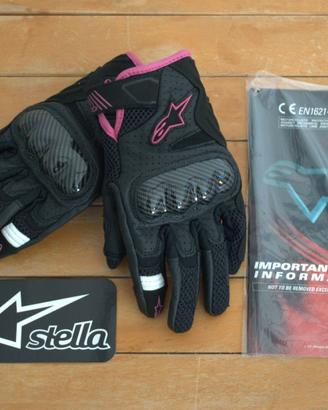 Guanto corto Donna STELLA Nero-Rosa ALPINESTARS