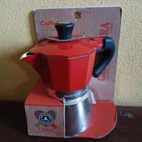Caffettiera moka rossa -NUOVA da 1 tazza 