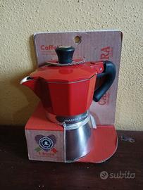Caffettiera moka rossa -NUOVA da 1 tazza 