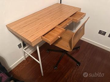 Scrivania/sedia legno ikea