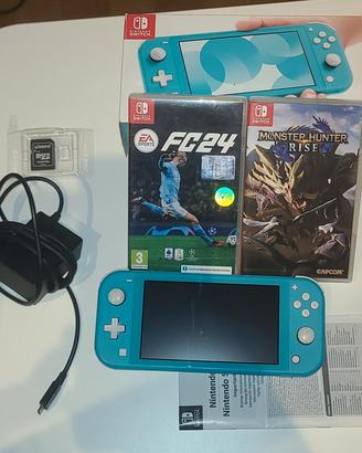 nintendo switch lite con accessori