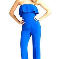 Tuta elegante donna Guess blu elettrico