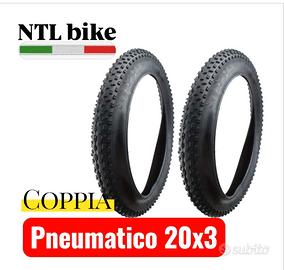COPPIA Pneumatico gomma fat 20x3