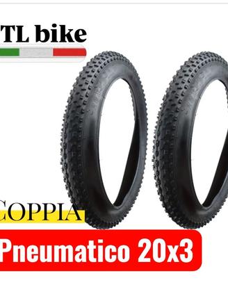 COPPIA Pneumatico gomma fat 20x3