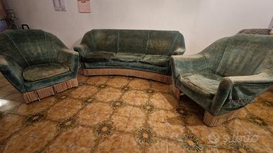 Salotto Vintage Anni '50 - Divano 3 posti + 2 Pol 