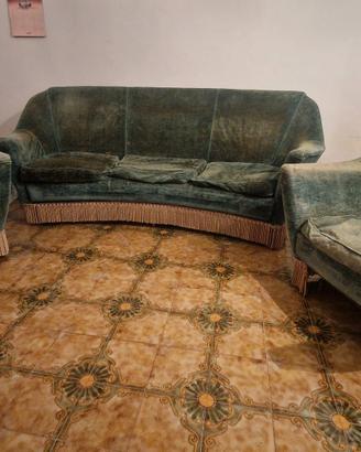 Salotto Vintage Anni '50 - Divano 3 posti + 2 Pol 