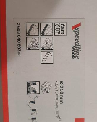 Lame BOSCH per banco sega diametro 210mm