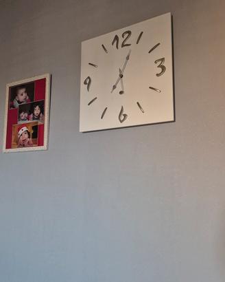 Orologio da muro Bianco/Argento +  lampadario