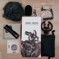 Microfono per smartphone/fotocamera con supporto