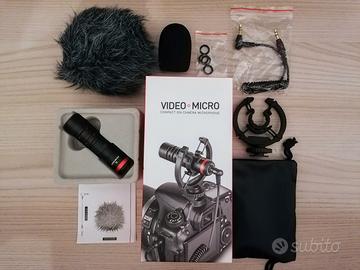 Microfono per smartphone/fotocamera con supporto