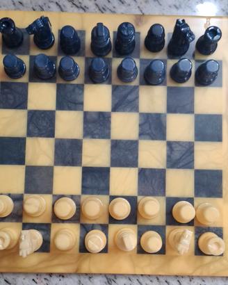 scacchiera in marmo "Genuine Alabaster