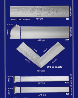 decori soffitto parete modanature in gesso angoli