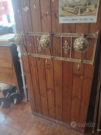 attaccapanni vintage in ottone