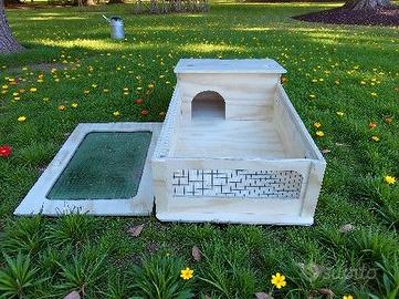 Terrario per tartarughe 81x40x20 con lato frontale