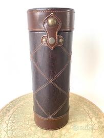 Portabottiglia vintage in pelle