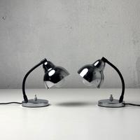 coppia lampade da comodino vintage anni '70, croma