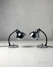 coppia lampade da comodino vintage anni '70, croma