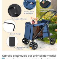 Carrozzina per cani di media taglia