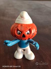 Puffo Halloween testa di zucca