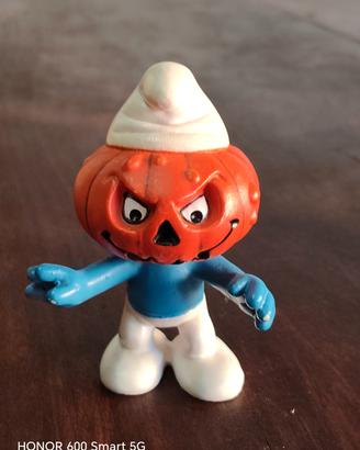 Puffo Halloween testa di zucca