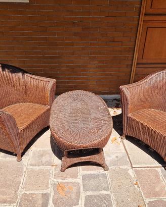 Salottino da Giardino in Rattan / Midollino