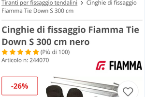 Kit Cinghie di fissaggio tendalino Fiamma