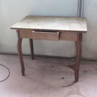 TAVOLO SCRITTOIO TAVOLINO IN ROVERE ANTICO