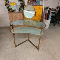 Toeletta in ottone e vetro acetato,design luigi br