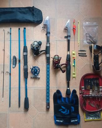 Canne da pesca Mulinelli Attrezzatura completa