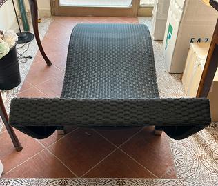 Chaise longue in rattan da esterno giardino